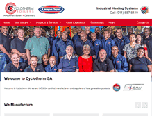 Tablet Screenshot of cyclotherm.co.za